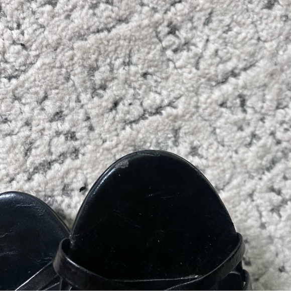 Franco Sarto size 7.5- Artisan  Heel Ankle Strap Black - Picture 8 of 13